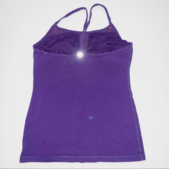 LULULEMON | Sz 4 Workout Tank Top Purple Racerback Power Y - Picture 1 of 8